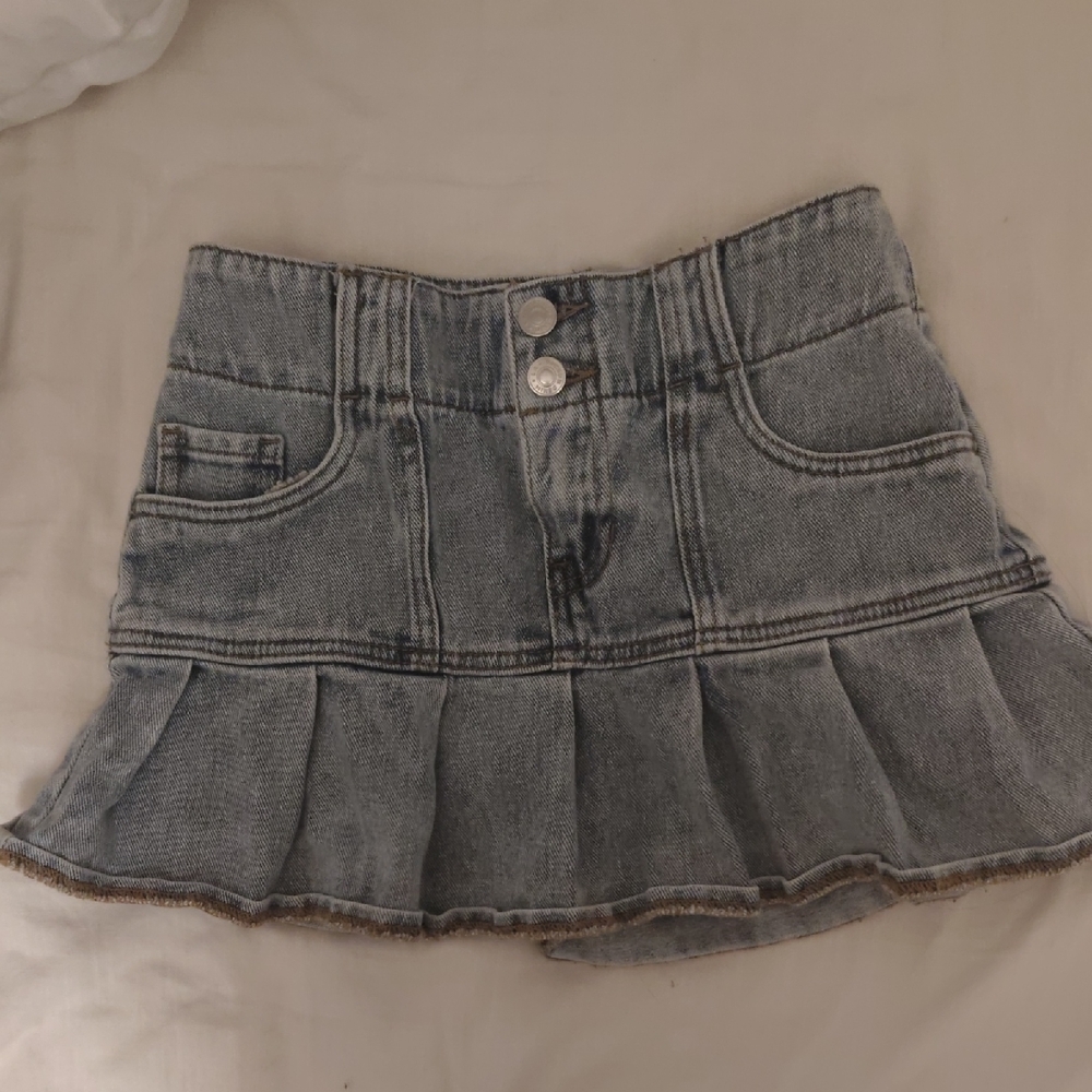 PacSun Ruffled Denim Mini Skirt